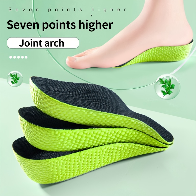 Men'S Shoes With Memory Foam - Invisble Insoles High Arch Support Height