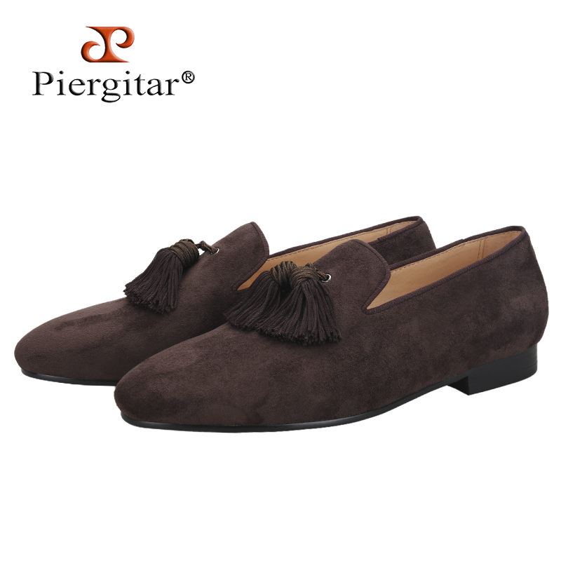 Men'S Shoes Dressy Casual - Piergitar Colorful Suede Belgian Loafers With