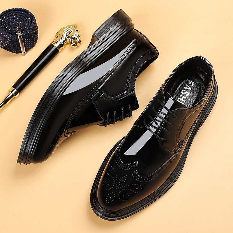 Men's Patent Leather Brogue Dr - đánh giá và giá Men Shoes For Wedding