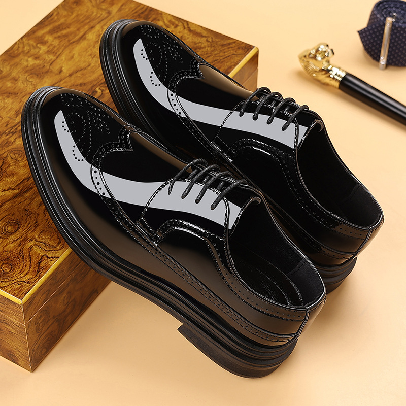 Men's Patent Leather Brogue Dr - đánh giá và giá Men Shoes For Wedding