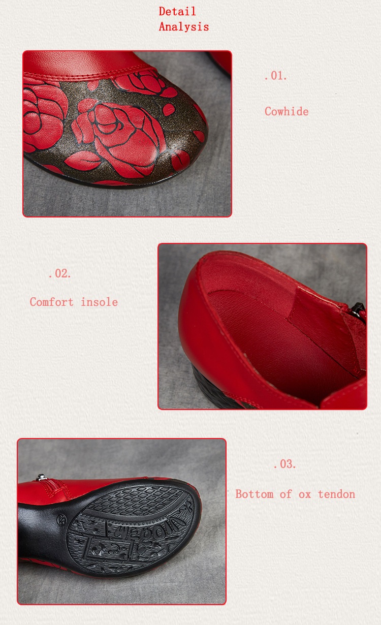 Women's Genuine Leather Ethnic - đánh giá và giá Men Shoes Red