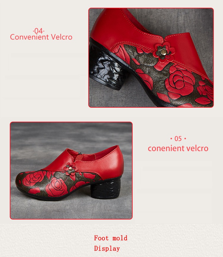 Women's Genuine Leather Ethnic - đánh giá và giá Men Shoes Red
