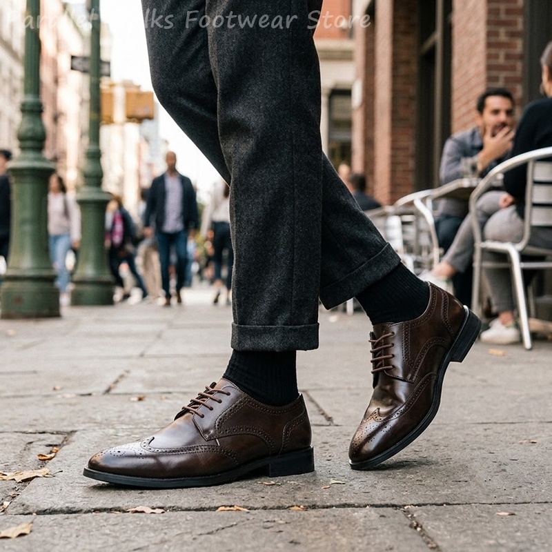 Men Brogue Derby Shoes Formal  - đánh giá và giá Men Shoes For Wedding