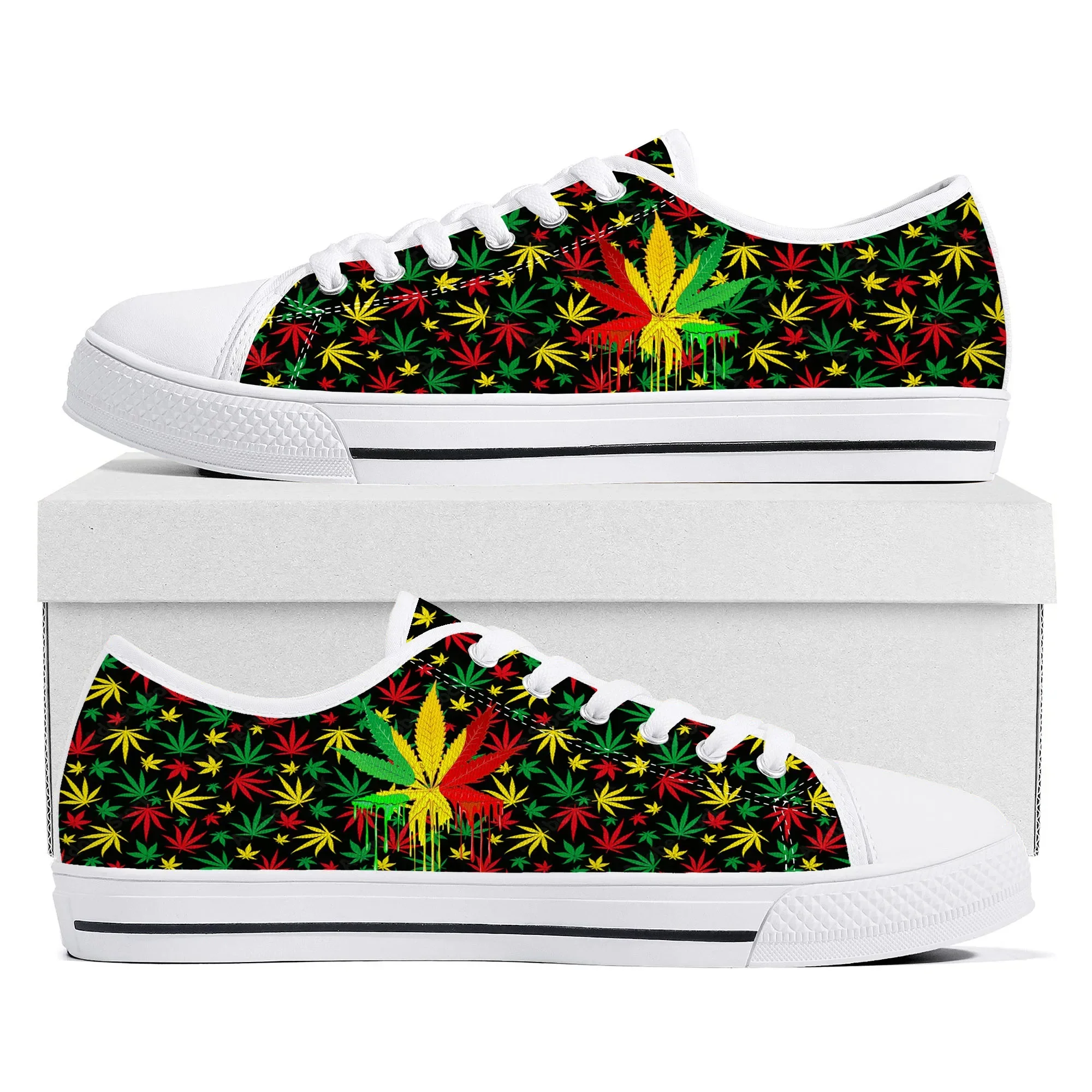 Leaf Weed Rasta Marijuana Red  - đánh giá và giá Men Shoes Red