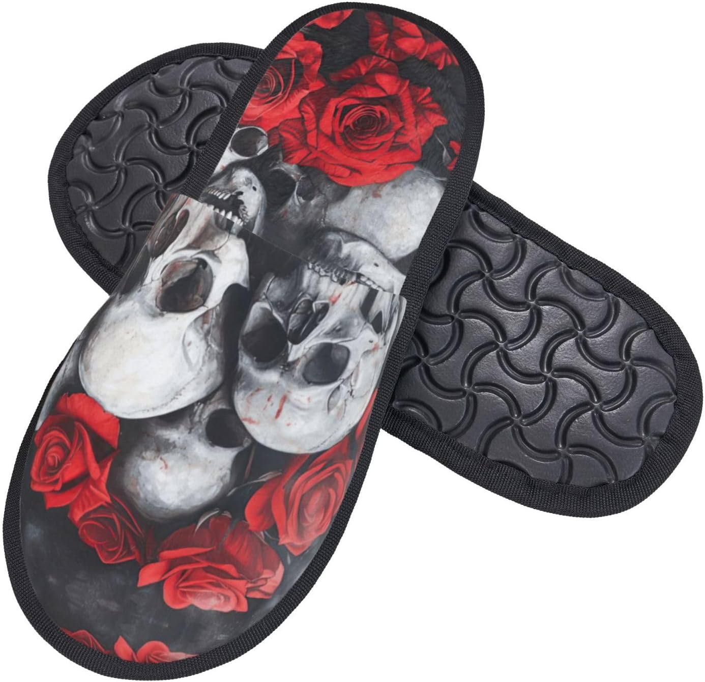 Skull and Red Rose printing Fa - đánh giá và giá Men Shoes Red