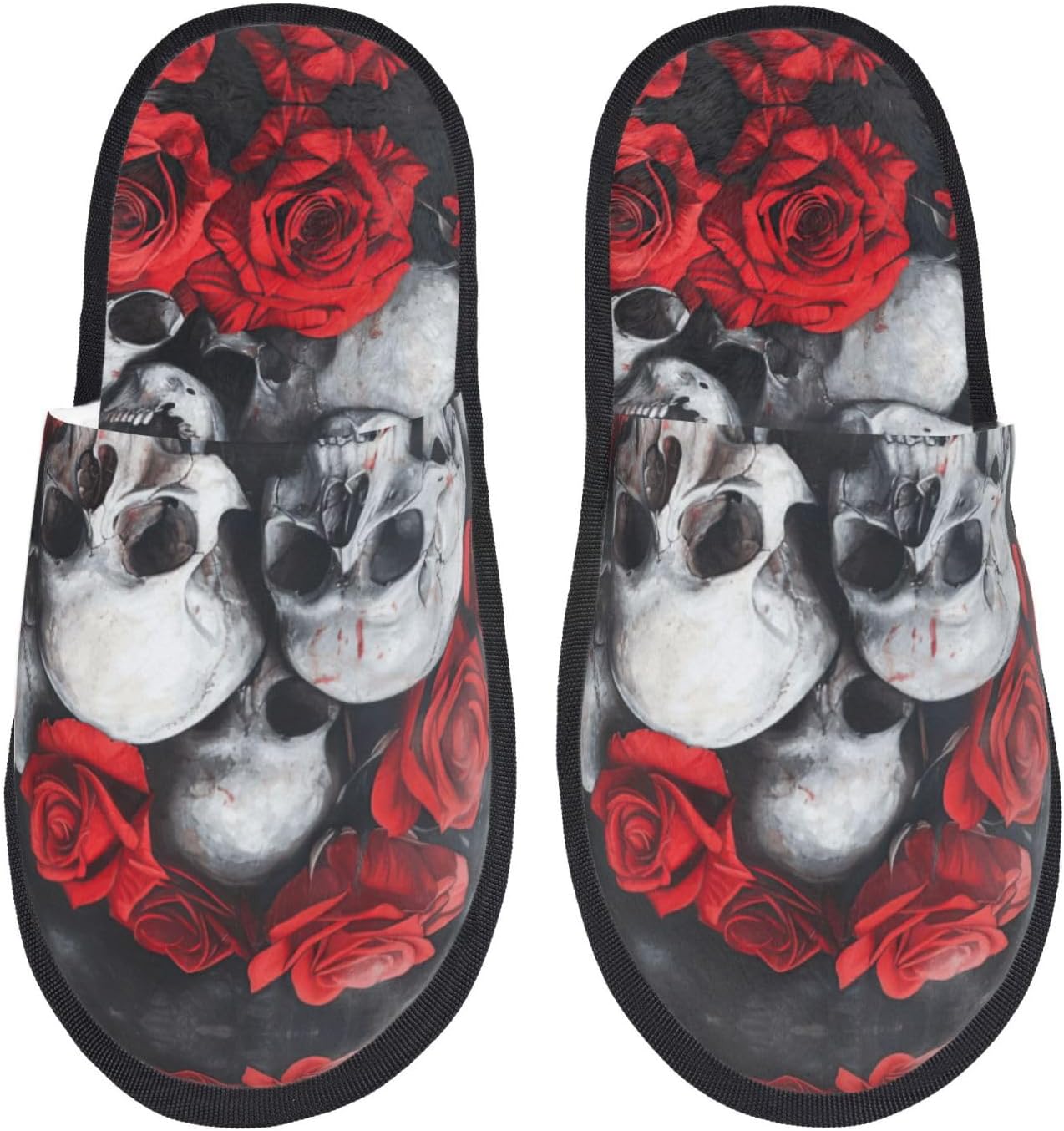 Skull and Red Rose printing Fa - đánh giá và giá Men Shoes Red