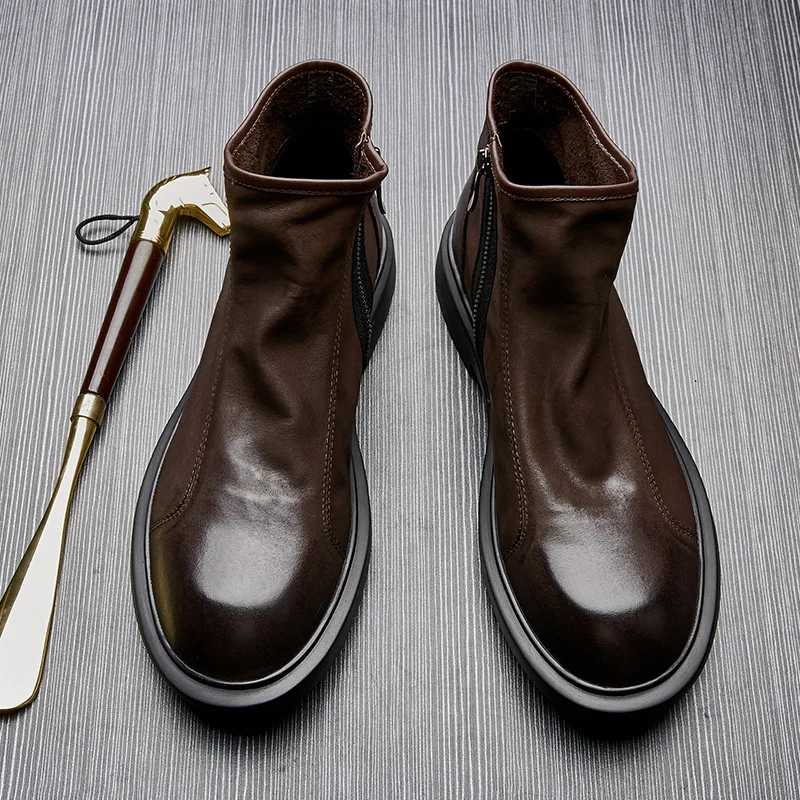 Warm Mens Genuine Leather Boot - đánh giá và giá Men Shoes For Wedding