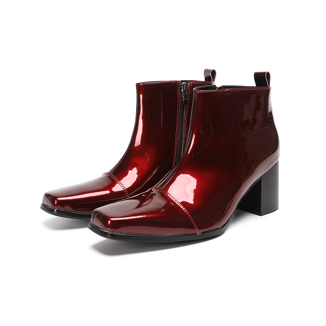 Male Red Genuine Leather High  - đánh giá và giá Men Shoes Red