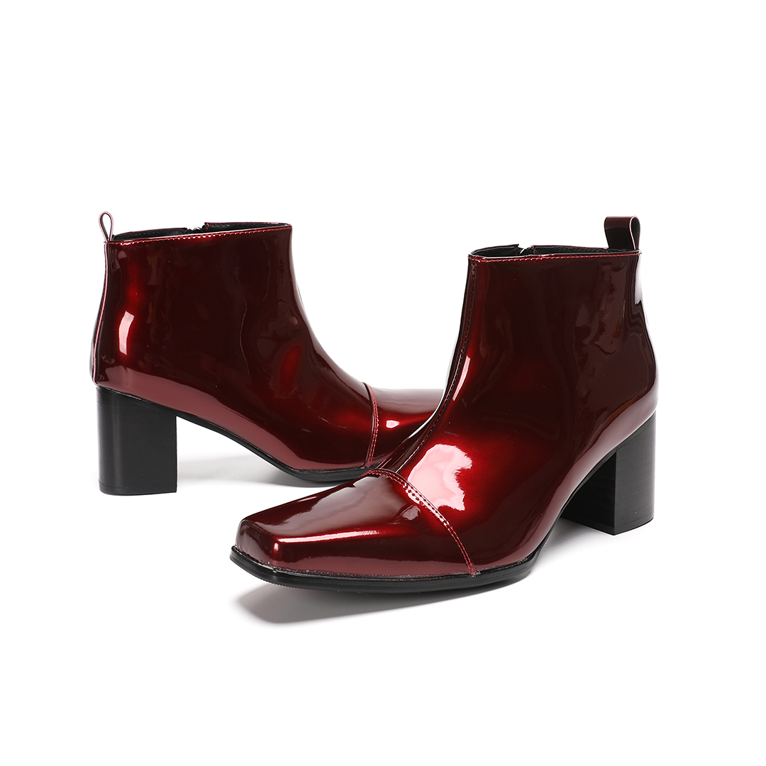 Male Red Genuine Leather High  - đánh giá và giá Men Shoes Red