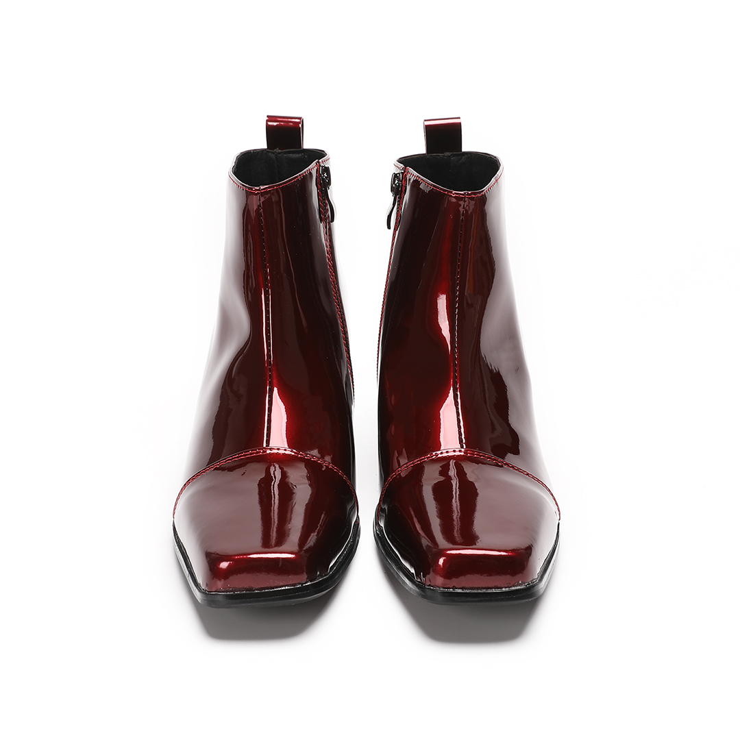 Male Red Genuine Leather High  - đánh giá và giá Men Shoes Red