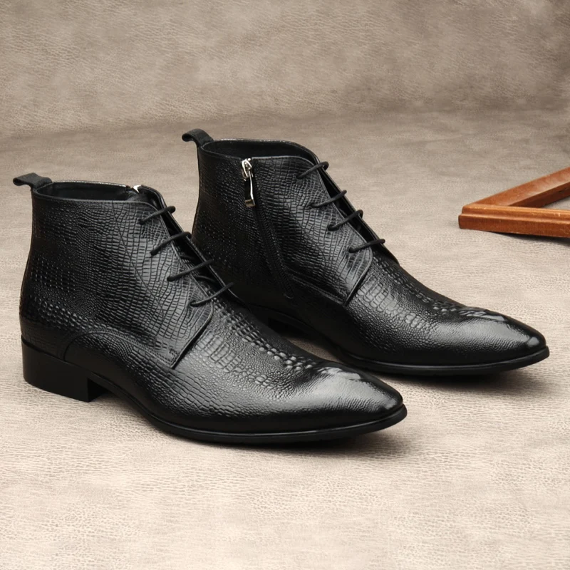 Luxury Mens Genuine Leather Bo - đánh giá và giá Men Shoes For Wedding
